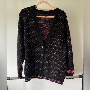 Cardigan Drop Shoulder V-Neck Button Front Sweater